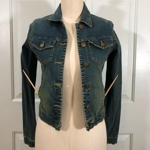 XI Denim Cropped Jacket Blue Size S